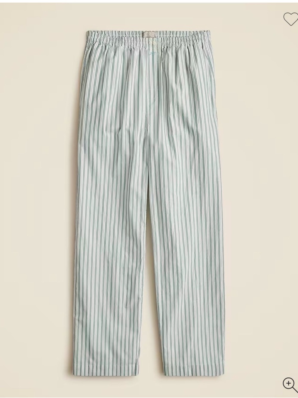 J. Crew Cotton Poplin Pajama Pants in Stripes